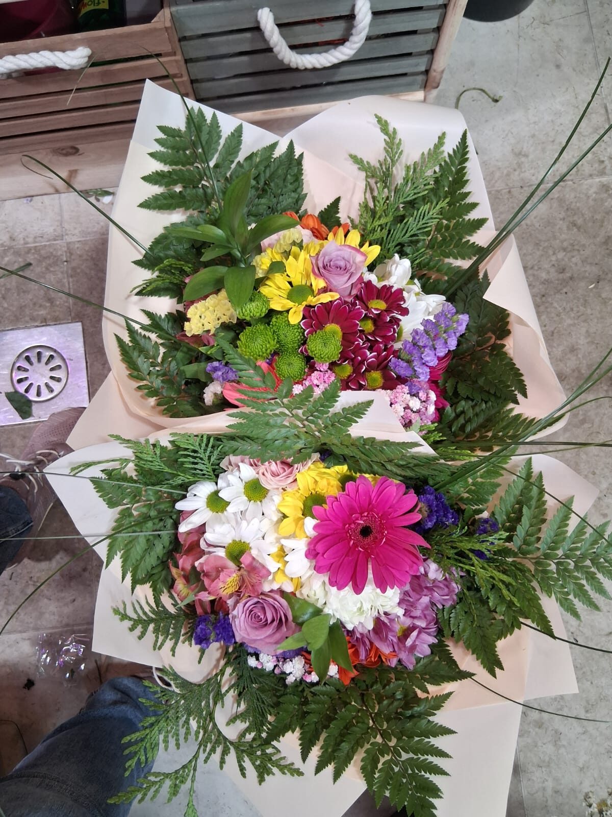 Preparación de ramos en Temps de Flors